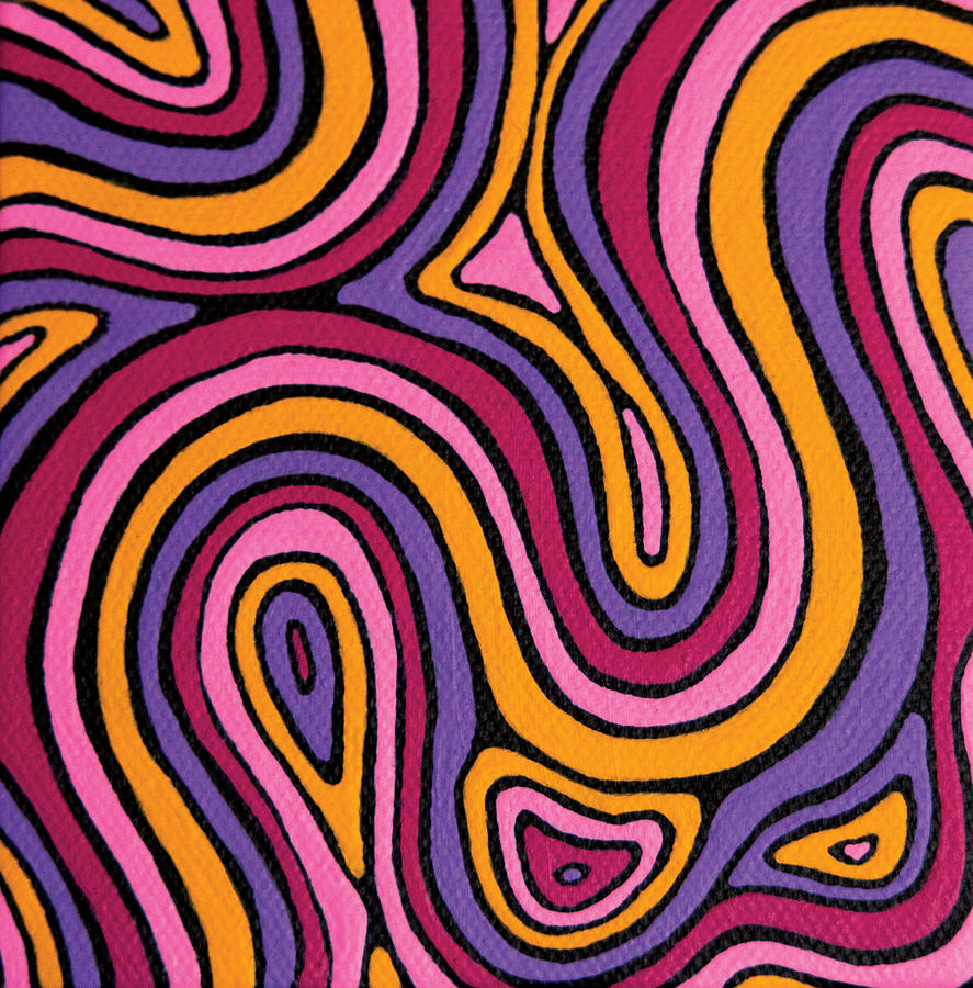 Wavy Vibes Painting by Parker Creates - Fine Art America