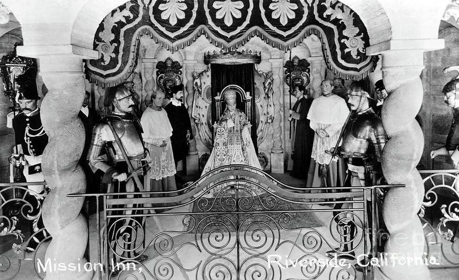 Wax figures - Pope Pius X and Pontifical Court - Mission Inn - Riverside Photograph by Sad Hill - Bizarre Los Angeles Archive