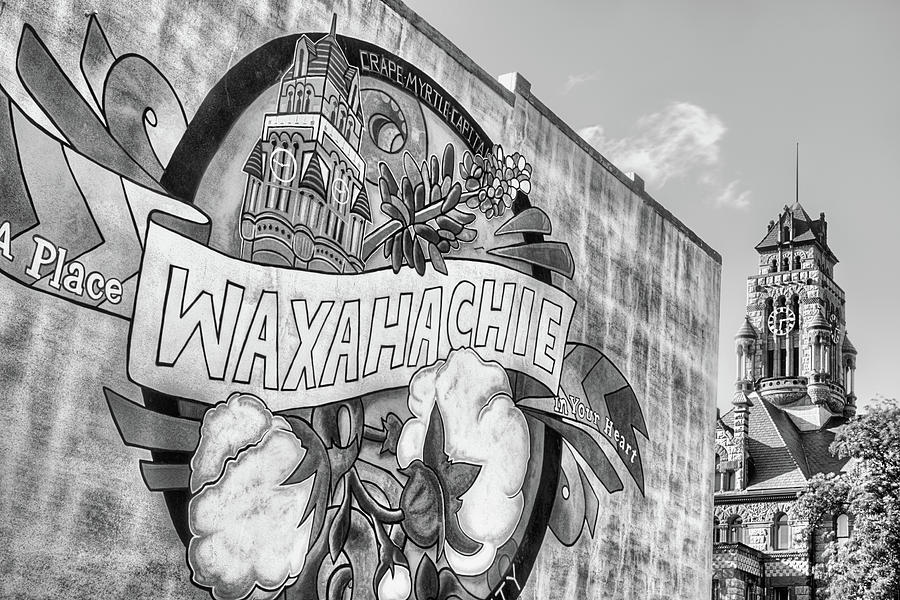 Waxahachie Black and White Photograph by JC Findley