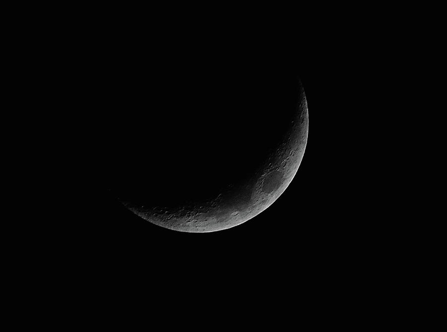 Waxing Crescent Moon Photograph by Carl Moore