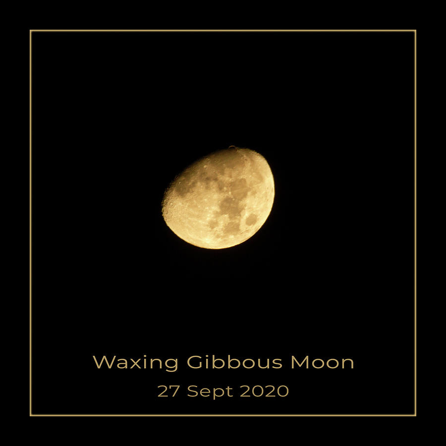 Waxing Gibbous Moon Photograph