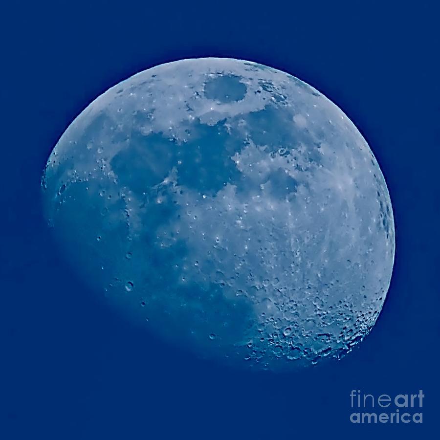 Waxing Gibbous Moon February 19, 2024 Photograph by Sheila Lee