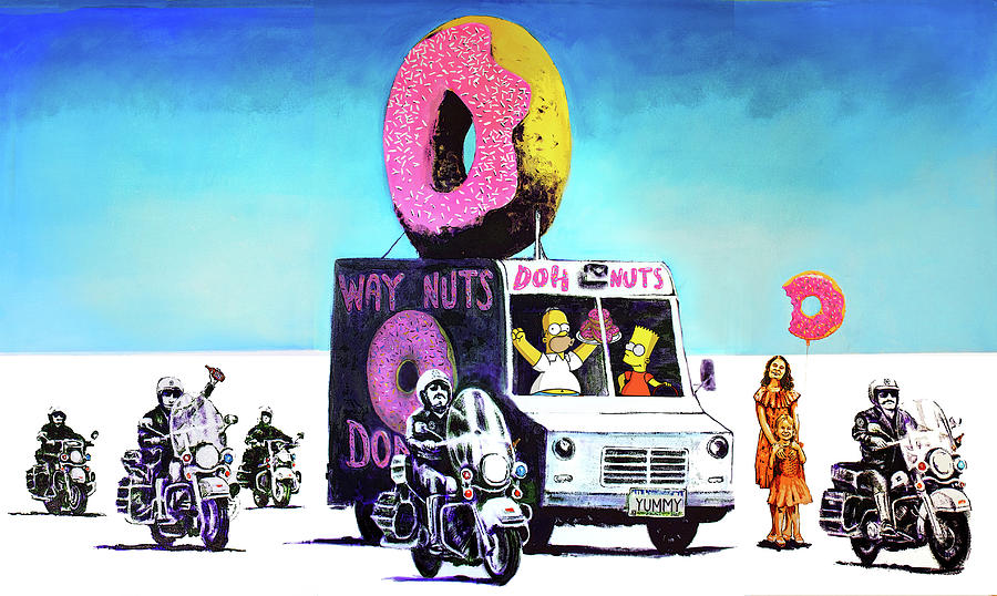 Way Nuts Doh-nuts Mixed Media by Charles Bickel Way Nuts Doh-nuts Mixed Media by Charles Bickel