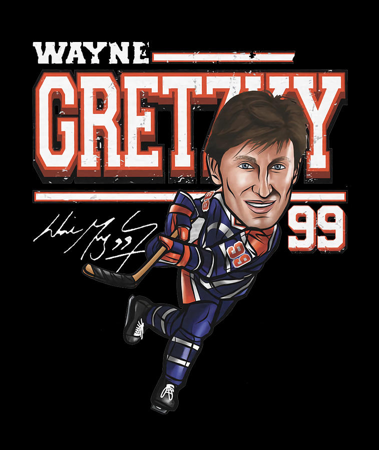 Wayne Gretzky Cartoon Digital Art by Kelvin Kent - Fine Art America