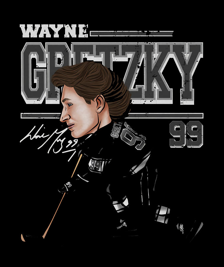 Wayne Gretzky Number Outline Digital Art by Kelvin Kent - Pixels