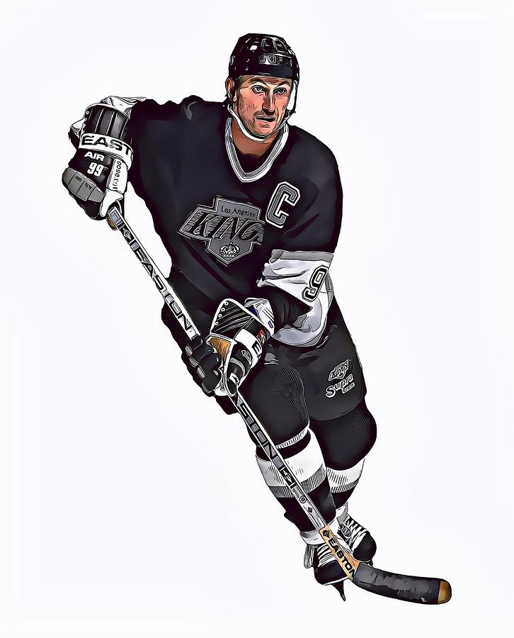 Wayne Gretzky Los Angeles Kings Cartoon Art by Joe Hamilton