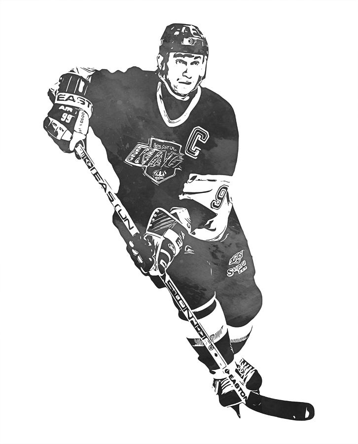 Wayne Gretzky Los Angeles Kings Watercolor Strokes Pixel Art 101