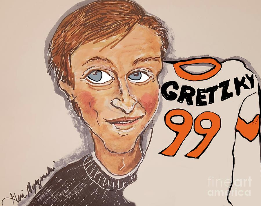 Wayne Gretzky Number 99 Mixed Media by Geraldine Myszenski - Fine Art ...