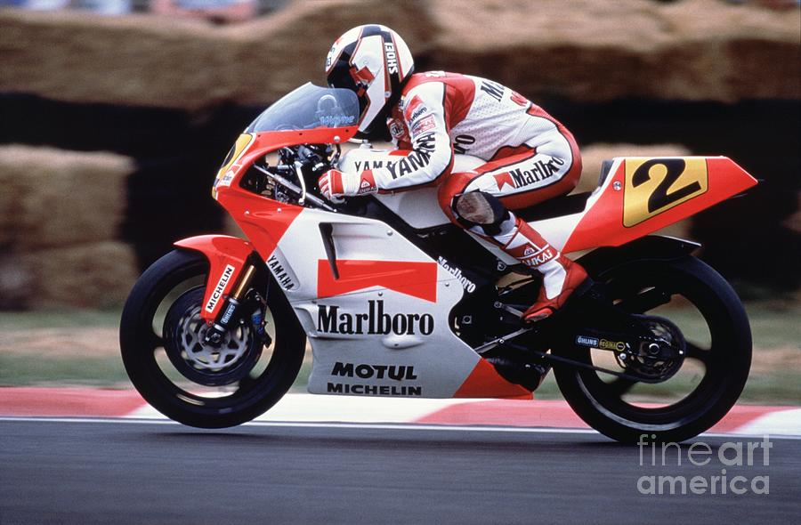 Wayne Rainey. 1990 Nations motorcycle Grand Prix Photograph by Oleg Konin
