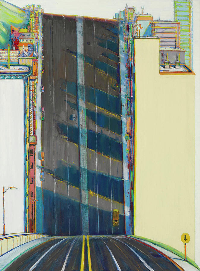 Wayne Thiebaud Painting - Wayne Thiebaud, city downgrade by Dan Hill Galleries