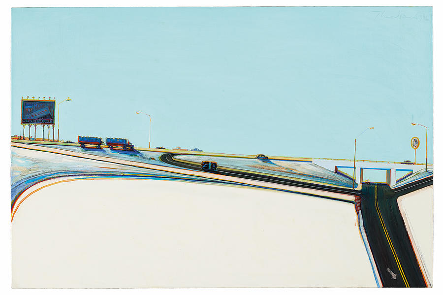 Wayne Thiebaud Freeway Exit Painting by Dan Hill Galleries