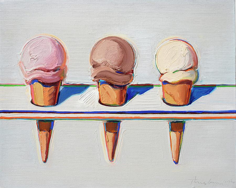 Wayne Thiebaud Ice Cream Cone Painting By Dan Hill Galleries Pixels   Wayne Thiebaud Ice Cream Cone Dan Hill Galleries 