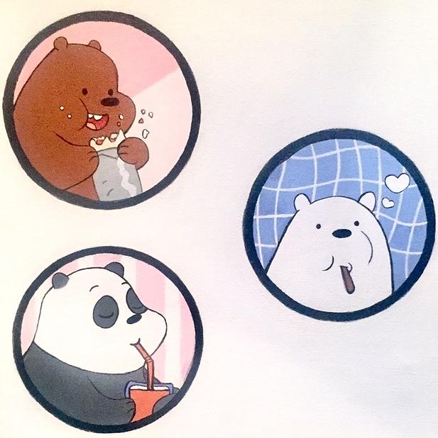 We bare bears Painting by Startastical Art - Pixels