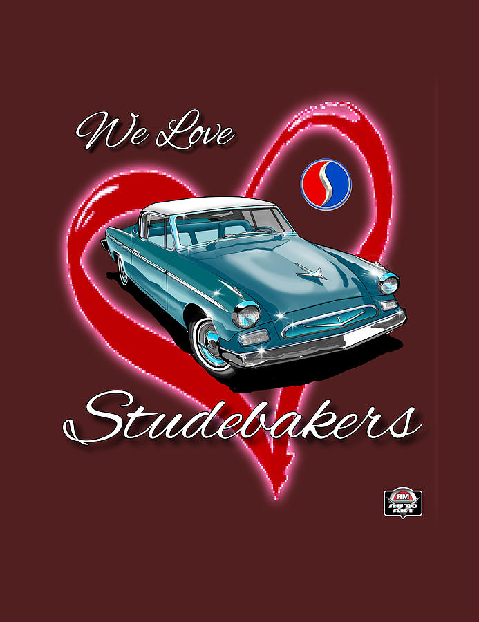 Classic Car Digital Art - We Love Studebakers No.9 by Richard Mordecki