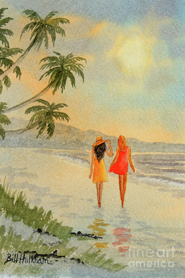 We Love The Beach Painting by Bill Holkham