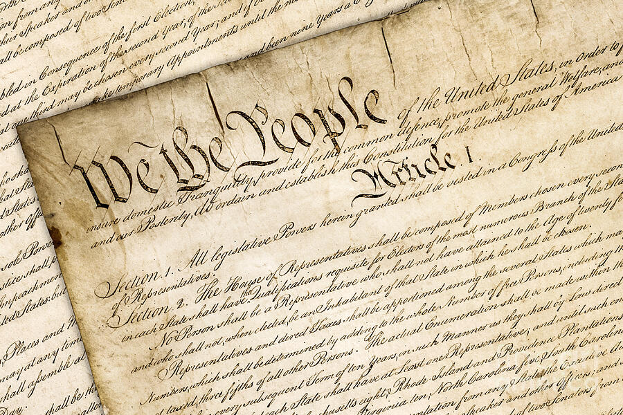 We the People, constitution of the United States Photograph by Delphimages Photo Creations