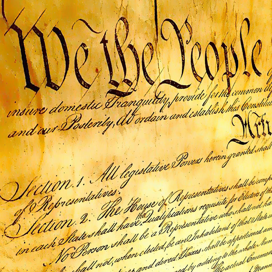 We the People Mixed Media by United States Constitution