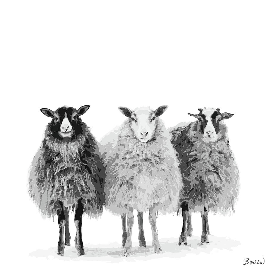 We Three Sheep Painting by Boughton Walden