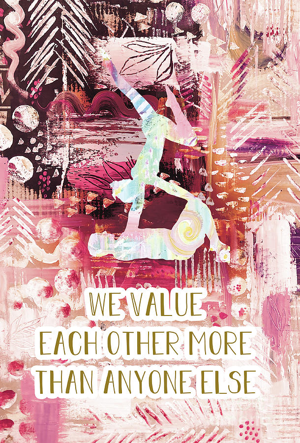 We value each other Drawing by Claudia Schoen