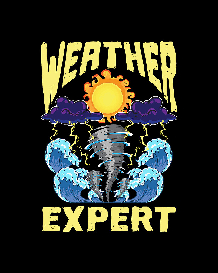 Weather Expert Meteorologist Storm Chaser Weathercaster Digital Art by