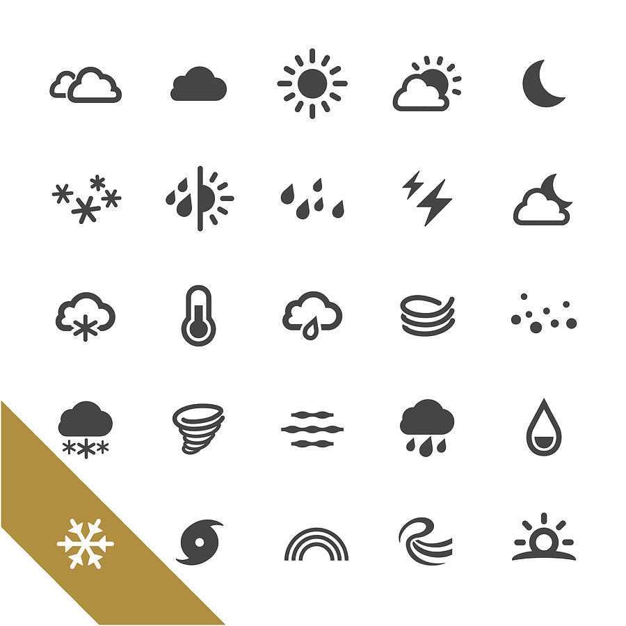 Weather Icons - Select Series Drawing by -victor-