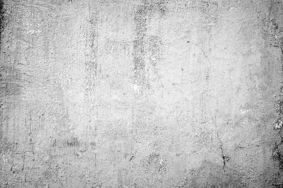 Weathered and dirty concrete wall texture background in black and white with vignetting Photograph by Tuomas Lehtinen