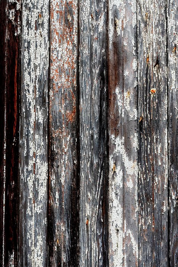 Weathered and Painted Wood Abstract Photograph by Jerry Sodorff