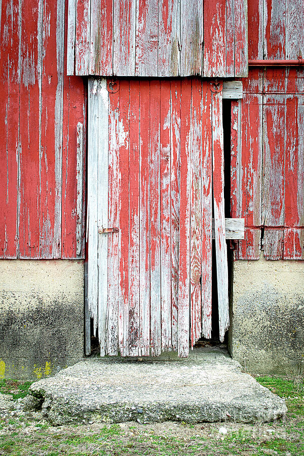 Barn Photograph - Weathered Barn Door by Kent Flora