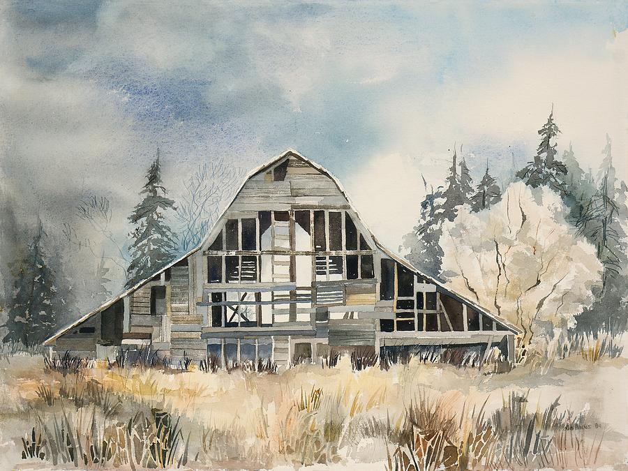 Weathered Barn Painting by Grant Nixon Weathered Barn Painting by Grant Nixon