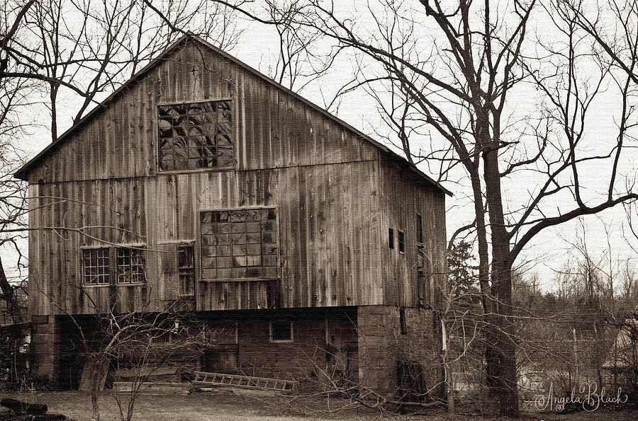 Weathered Barn with Texture Digital Art by Angela Black