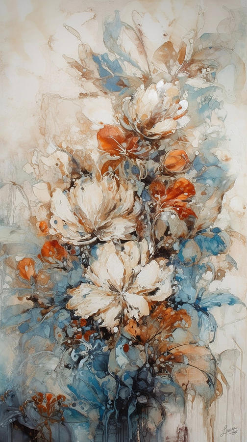 Weathered High Floral Digital Art by Laurie Trumpet Williams