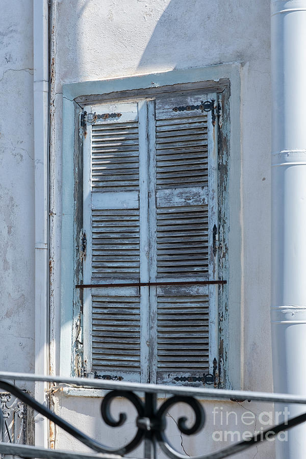 Weathered Shutters In Greece Photograph