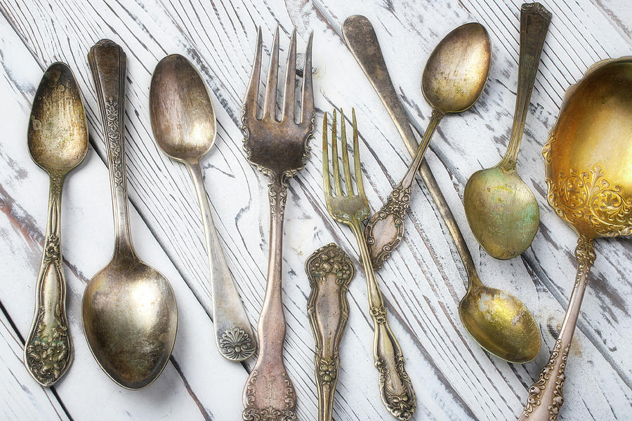 Weathered Silverware Photograph by Garry Gay