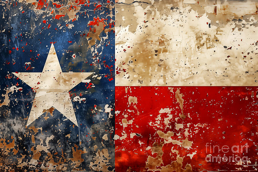 Weathered Texas flag Photograph by Delphimages Photo Creations