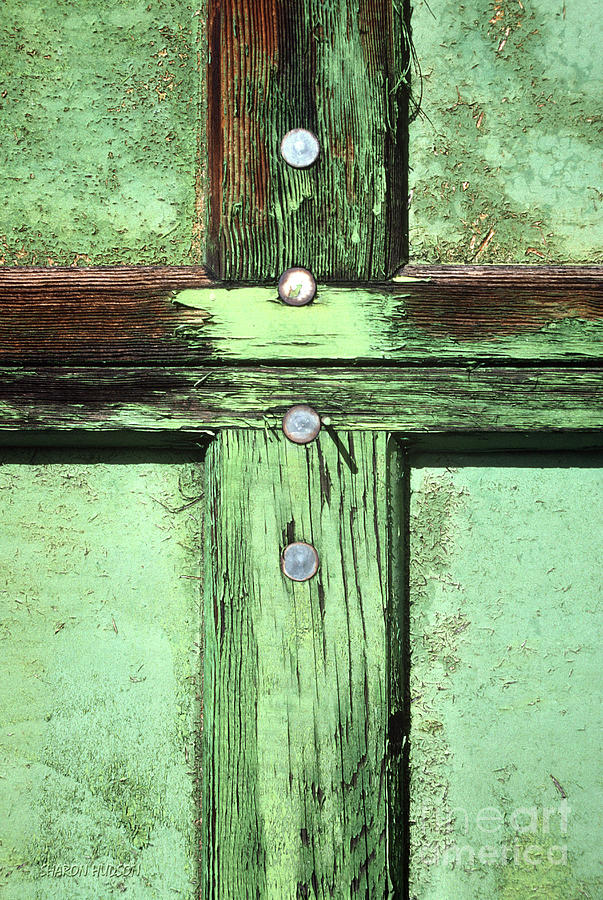 weathered wood photographs - Nailed Cross Photograph by Sharon Hudson