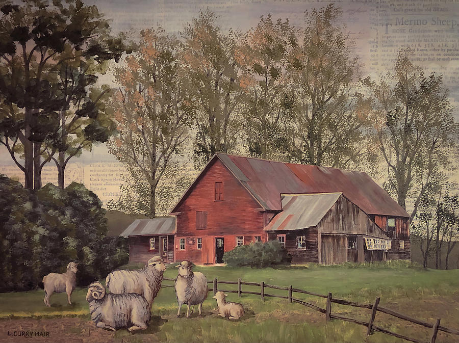 Weathersfield Bow Farm Mixed Media by Lisa Curry Mair