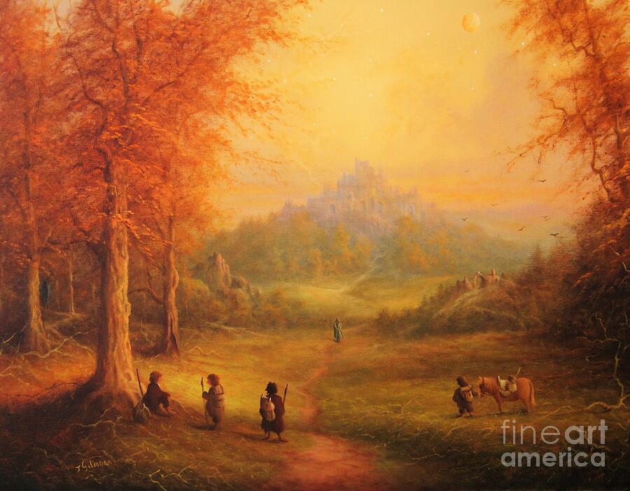 The Hobbit Painting - Waiting For A Friend. by Joe Gilronan