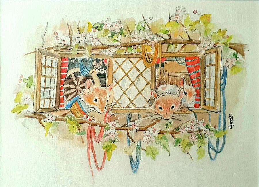Weaver mice Drawing by Carolina Prieto Moreno