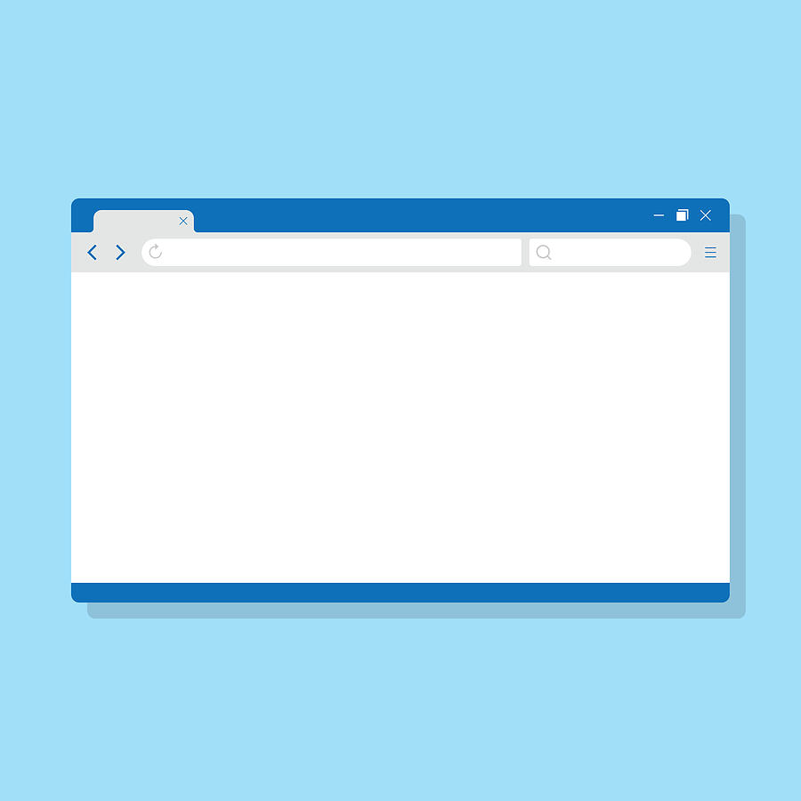 Web Browser Window and Flat Design. Drawing by Designer29