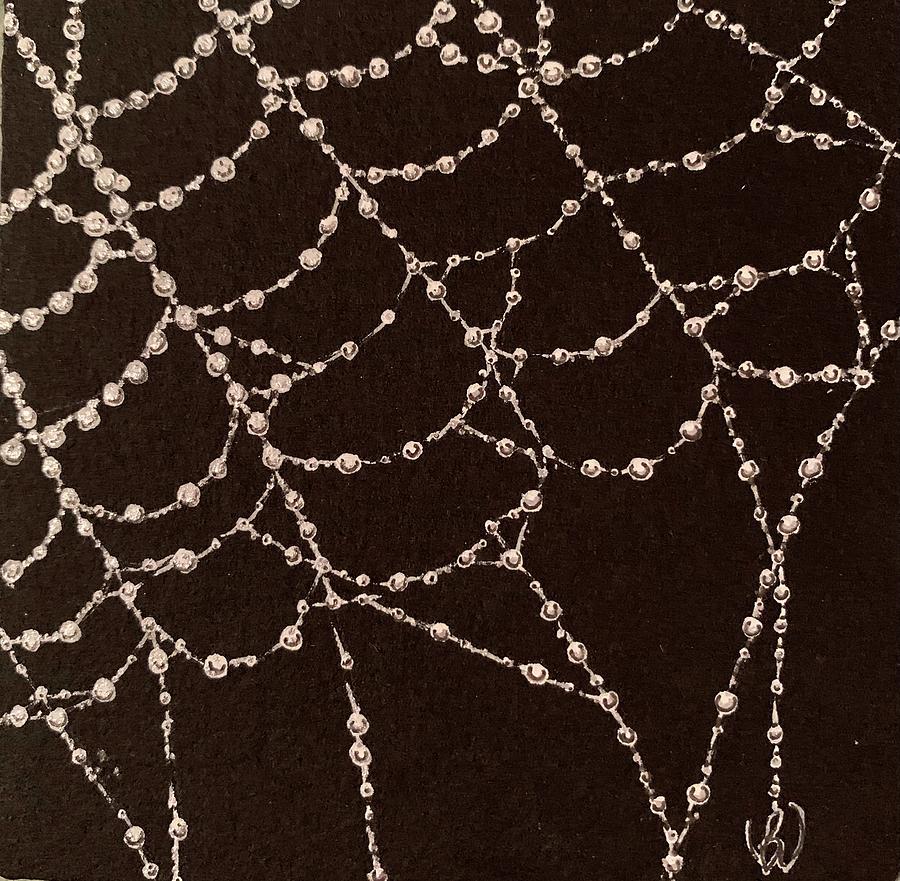Web of Pearls  Mixed Media by Brenna Woods