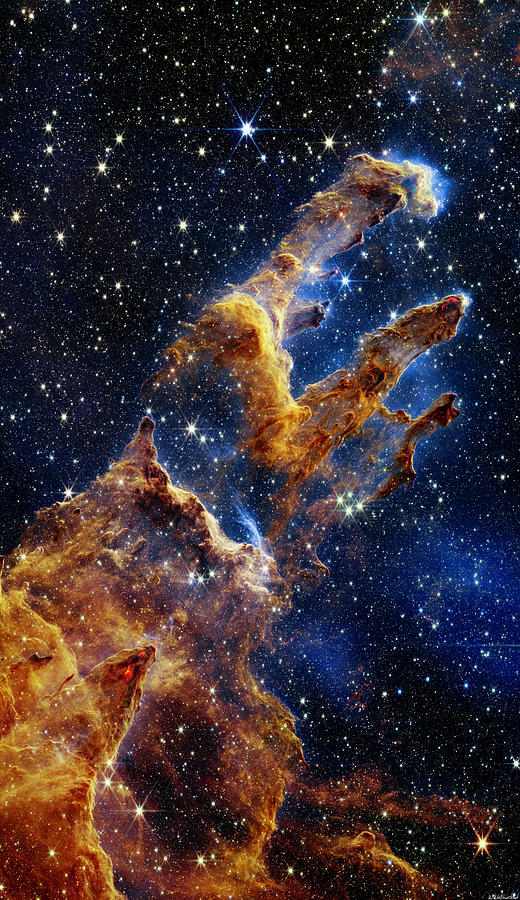 Webb Telescope Pillars of Creation Enhanced Photograph by Weston ...