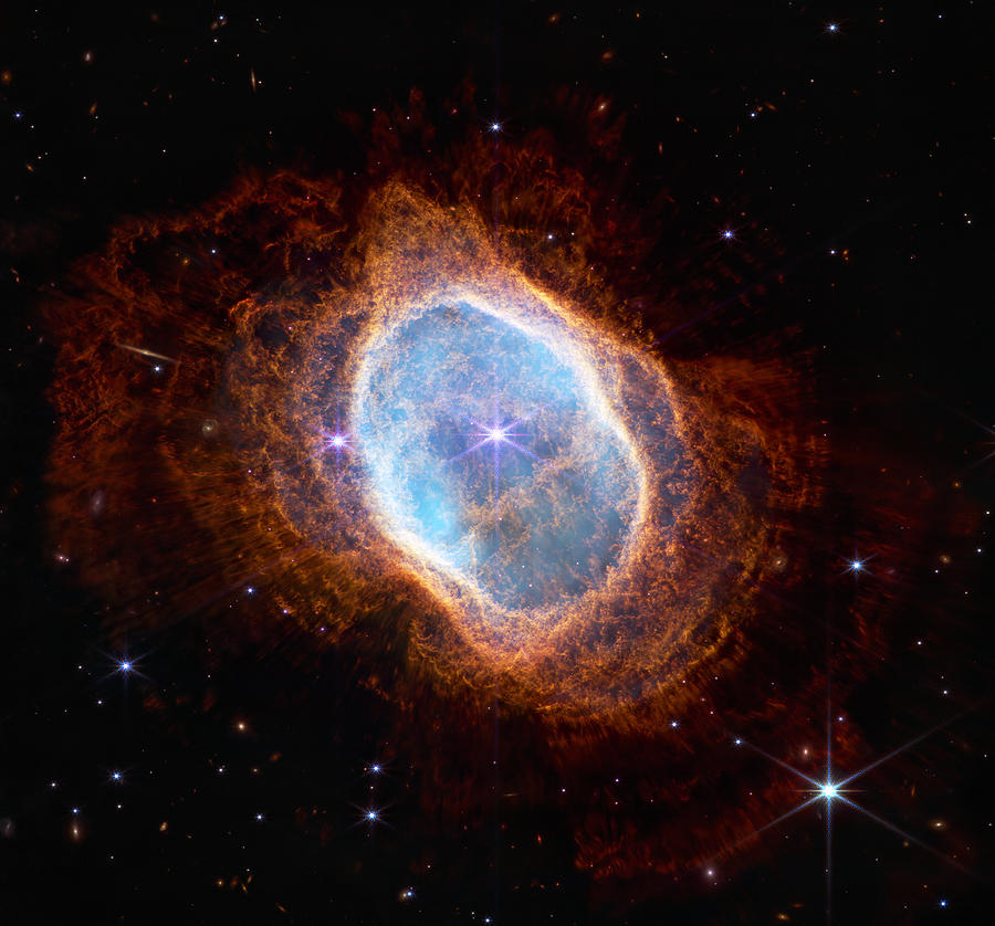 Webbs Southern Ring Nebula Digital Art by Stoneworks Imagery