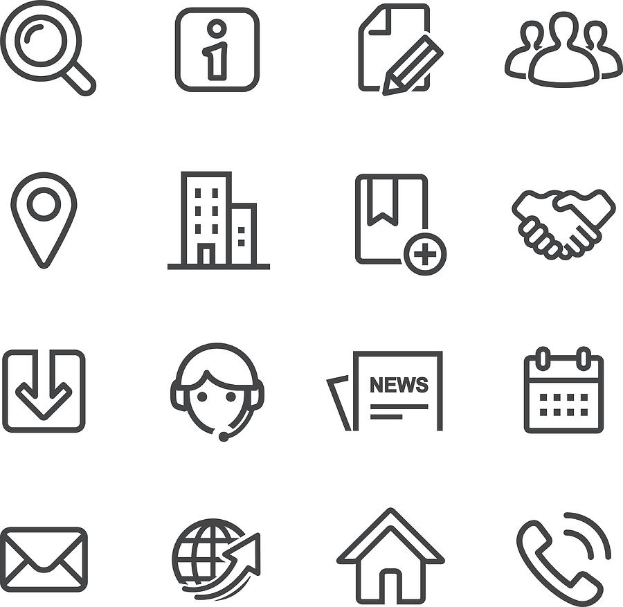 Website Icons - Line Series Drawing by -victor-