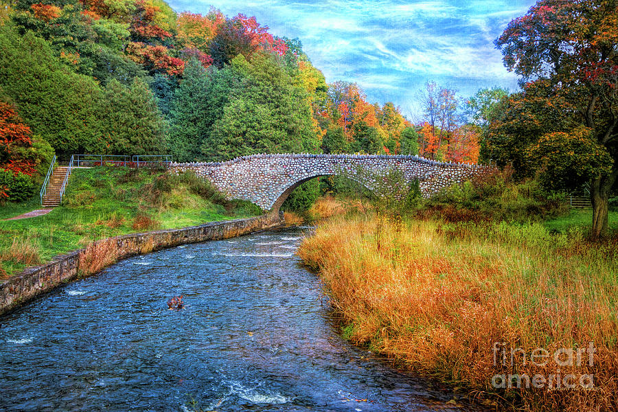Spencer Creek and Stone Bridge Photograph by Barbara McMahon