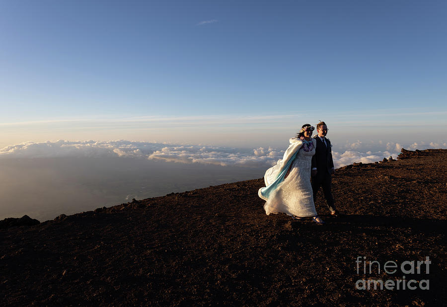 Haleakala National Park Photograph - Wedding on the Top of Haleakala by Eva Lechner