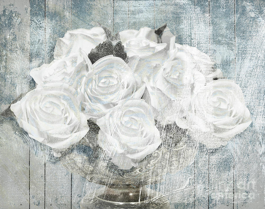 Wedgewood Roses Painting by Mindy Sommers