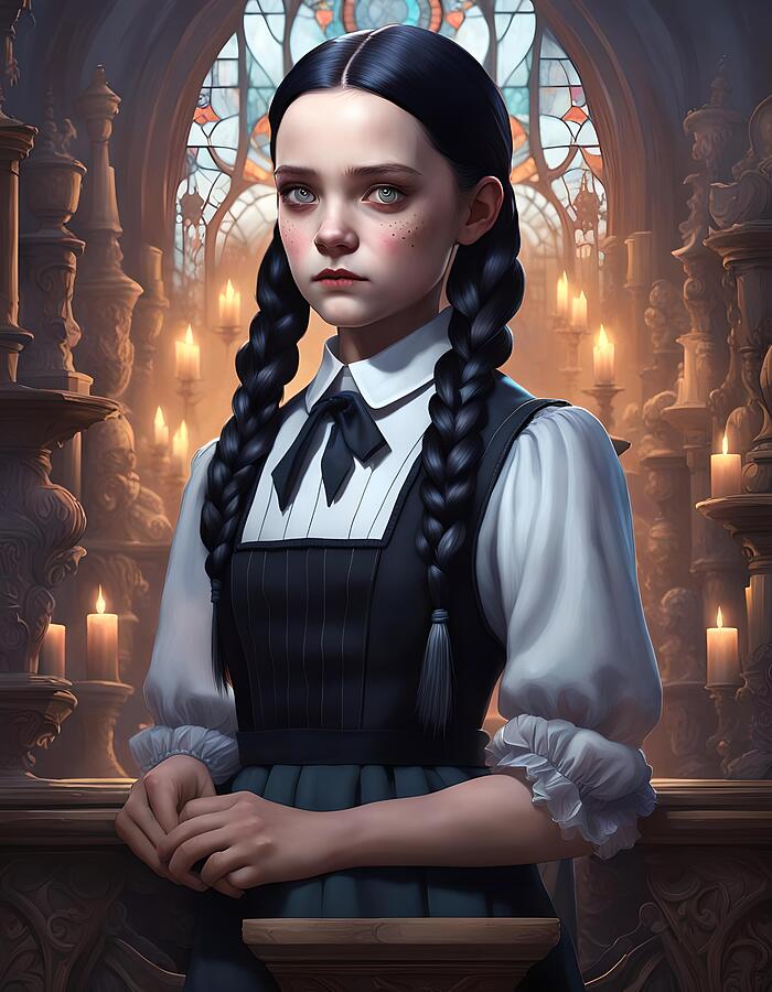 Wednesday Addams #5 Painting by CIKA Gallery - Fine Art America