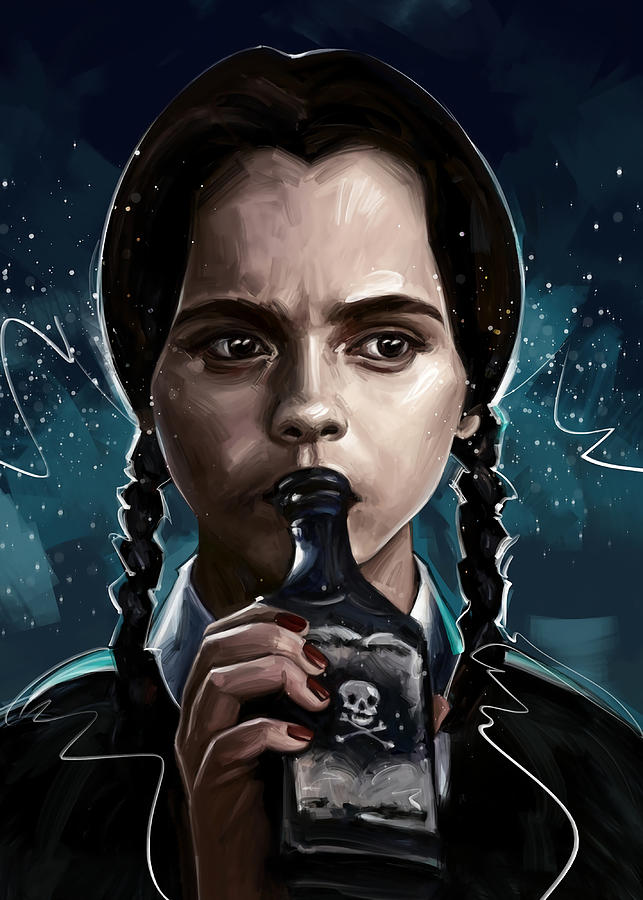 Wednesday Addams Painting by Gyt Up - Pixels