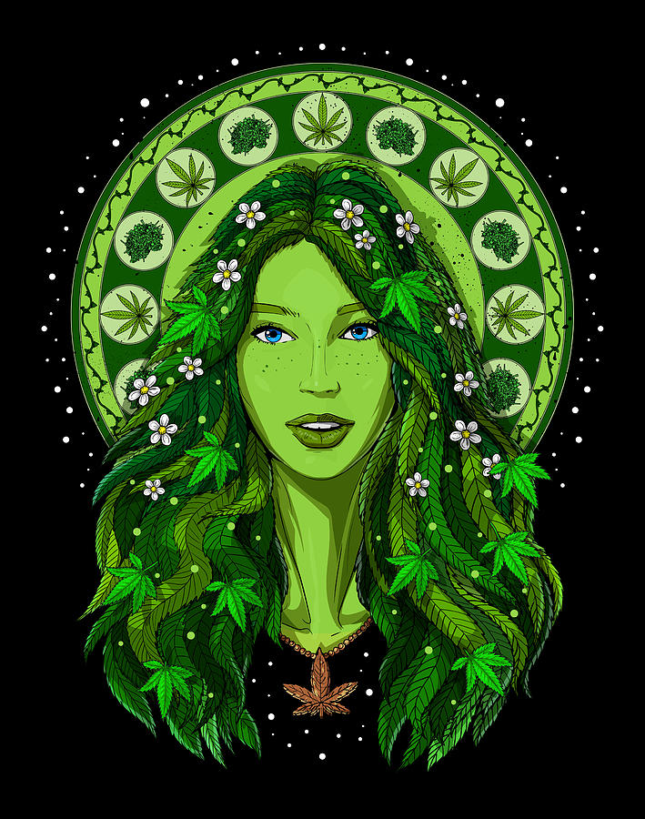 Weed Goddess Digital Art by Nikolay Todorov - Fine Art America