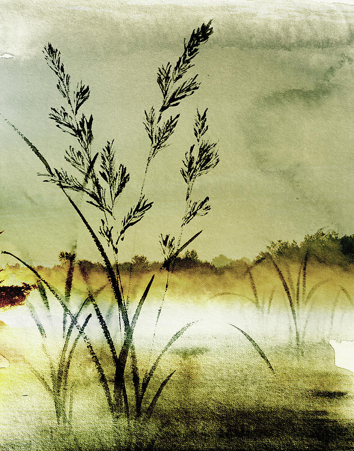 Weeds at Dusk Mixed Media by Colleen Taylor